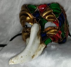 Mascara veneciana arlequin nariz